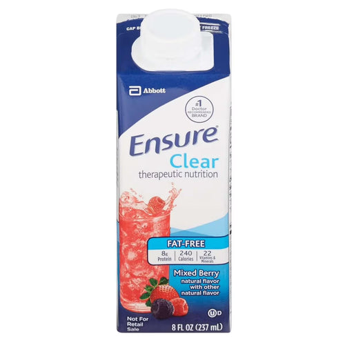 Ensure Clear Mixed Berry Liquid Protein Drink, 8 Ounce, Case of 24